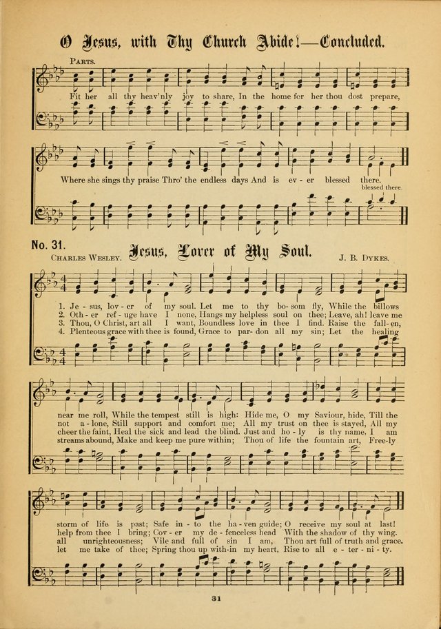 The Voice of Praise: a compilation of the very best sacred songs for use in Sunday Schools and praise services page 31