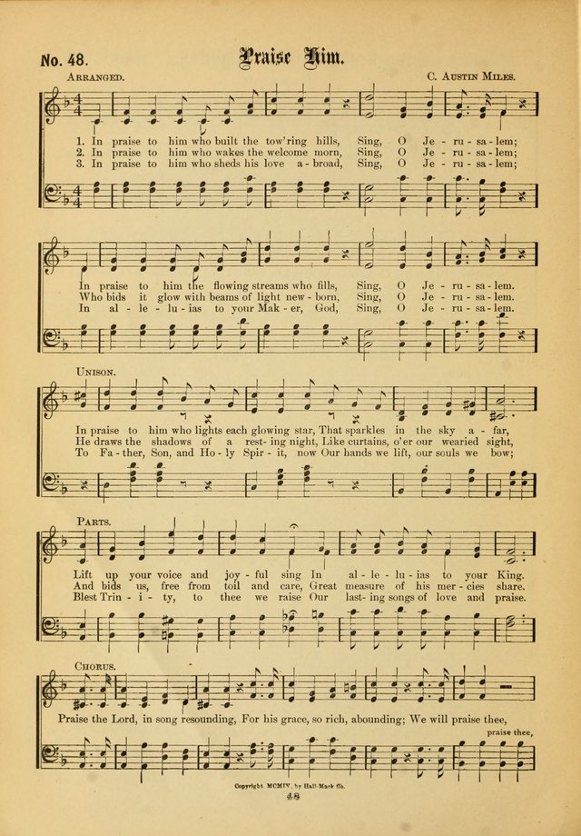 The Voice of Praise: a compilation of the very best sacred songs for use in Sunday Schools and praise services page 48