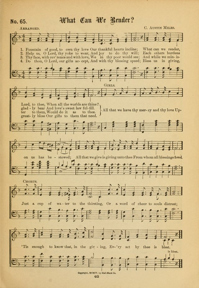 The Voice of Praise: a compilation of the very best sacred songs for use in Sunday Schools and praise services page 65