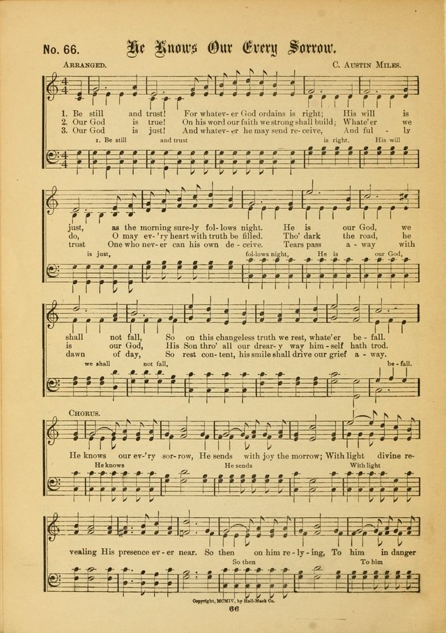 The Voice of Praise: a compilation of the very best sacred songs for use in Sunday Schools and praise services page 66