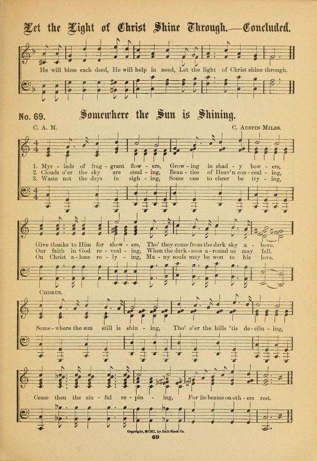 The Voice of Praise: a compilation of the very best sacred songs for use in Sunday Schools and praise services page 69
