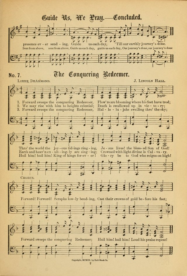 The Voice of Praise: a compilation of the very best sacred songs for use in Sunday Schools and praise services page 7