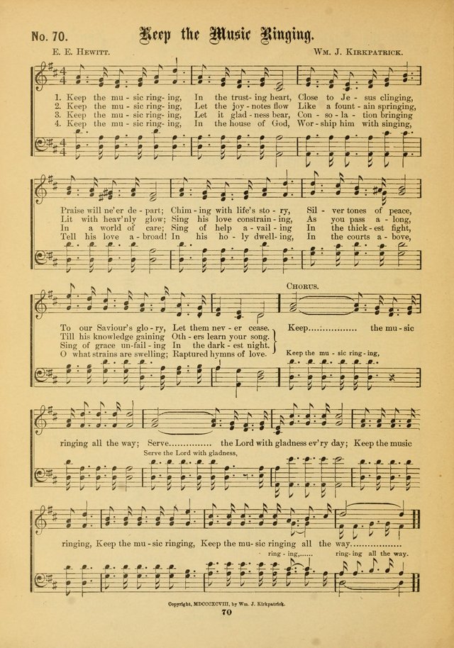 The Voice of Praise: a compilation of the very best sacred songs for use in Sunday Schools and praise services page 70