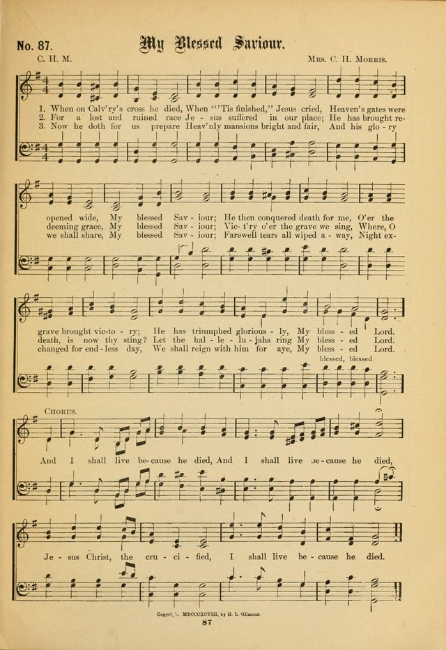 The Voice of Praise: a compilation of the very best sacred songs for use in Sunday Schools and praise services page 87