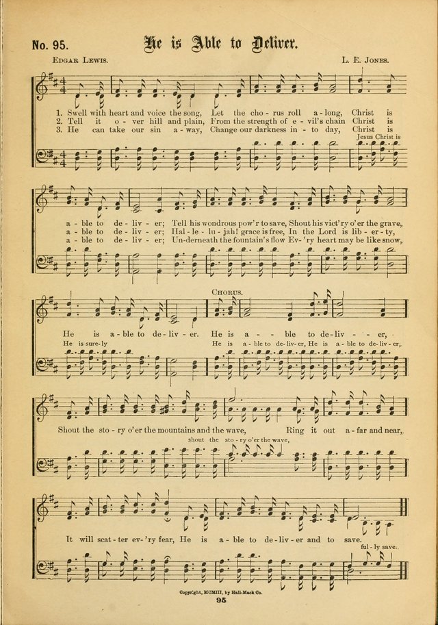 The Voice of Praise: a compilation of the very best sacred songs for use in Sunday Schools and praise services page 95