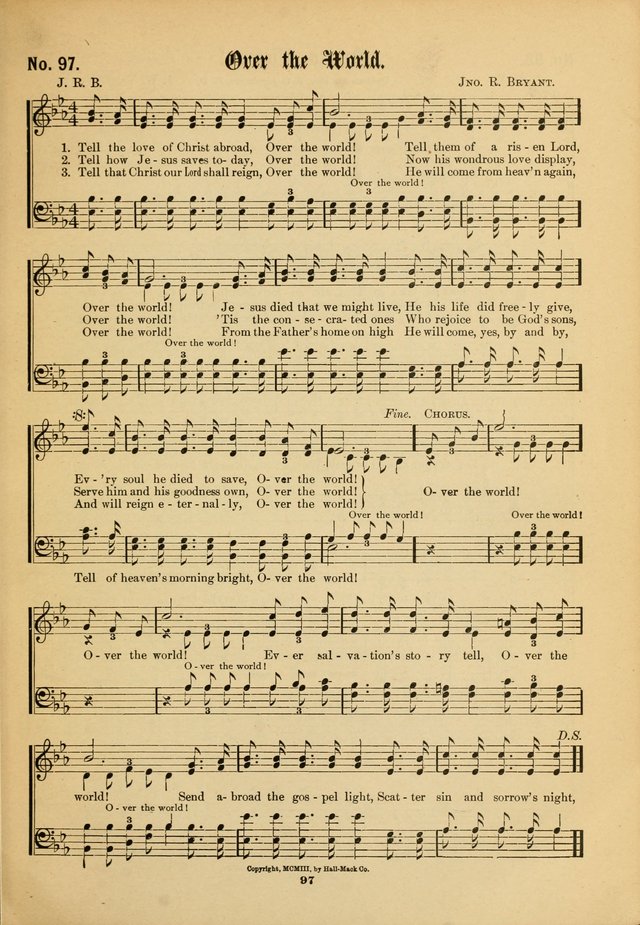 The Voice of Praise: a compilation of the very best sacred songs for use in Sunday Schools and praise services page 97