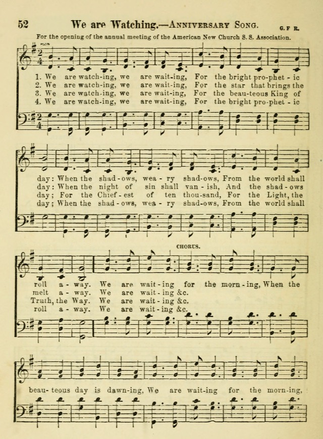 The Welcome: a book of hymns, songs and lessons for the children of the New Church (3rd ed.) page 52