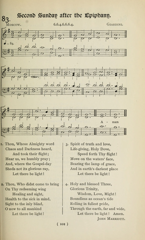 The Westminster Abbey Hymn-Book: compiled under the authority of the dean of Westminster page 101
