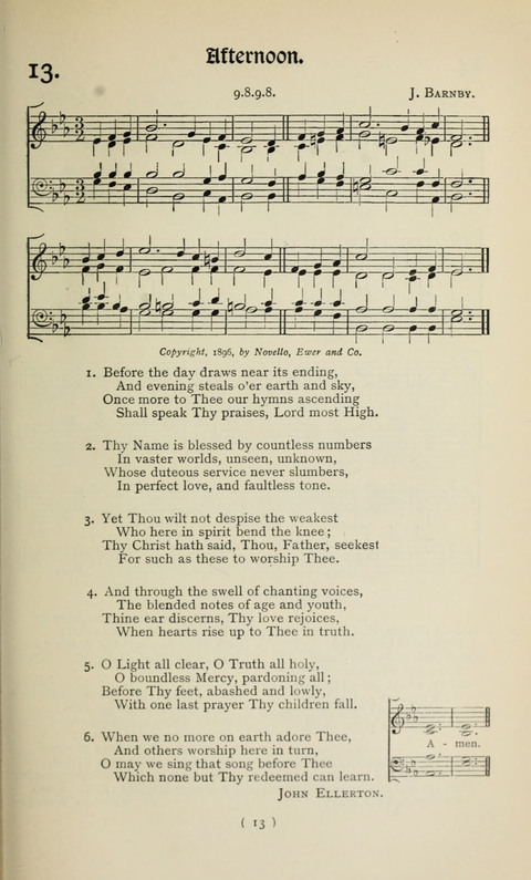 The Westminster Abbey Hymn-Book: compiled under the authority of the dean of Westminster page 13