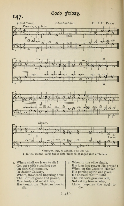 The Westminster Abbey Hymn-Book: compiled under the authority of the dean of Westminster page 178