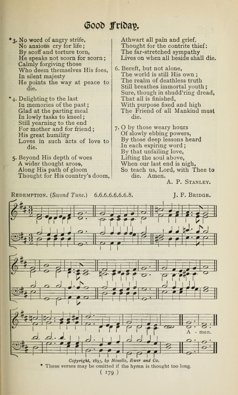 The Westminster Abbey Hymn-Book: compiled under the authority of the dean of Westminster page 179