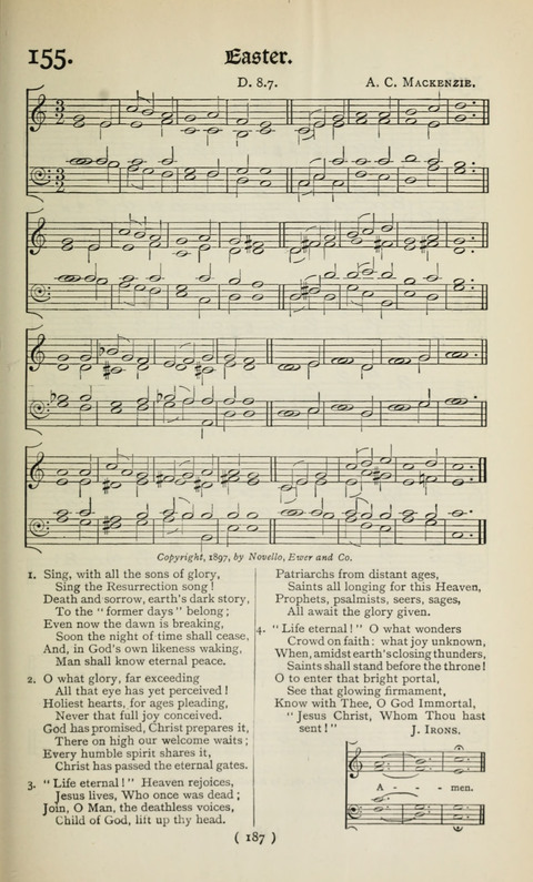The Westminster Abbey Hymn-Book: compiled under the authority of the dean of Westminster page 187