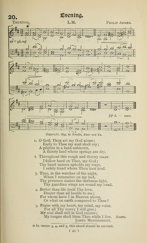 The Westminster Abbey Hymn-Book: compiled under the authority of the dean of Westminster page 21