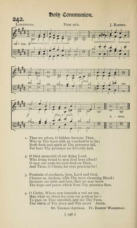 The Westminster Abbey Hymn-Book: compiled under the authority of the dean of Westminster page 296