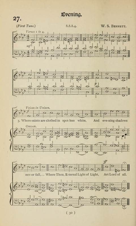 The Westminster Abbey Hymn-Book: compiled under the authority of the dean of Westminster page 30