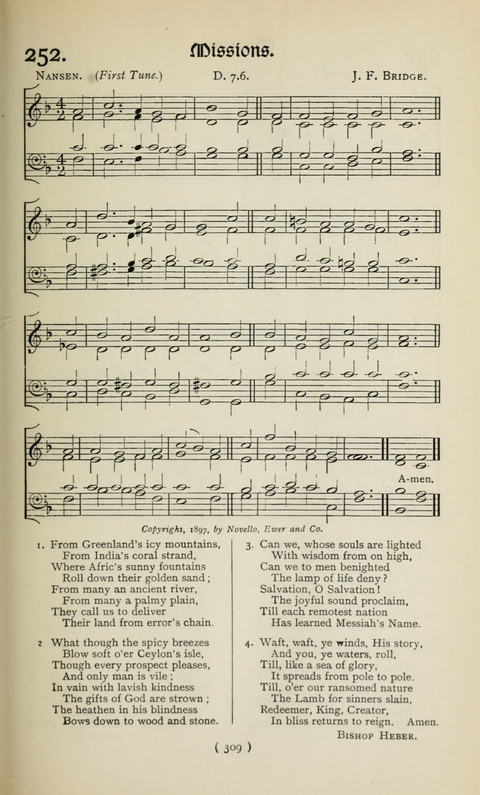 The Westminster Abbey Hymn-Book: compiled under the authority of the dean of Westminster page 309