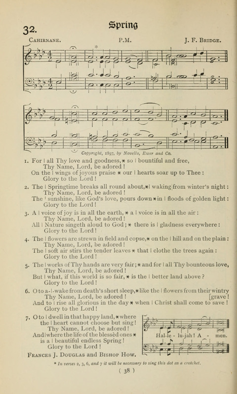 The Westminster Abbey Hymn-Book: compiled under the authority of the dean of Westminster page 38