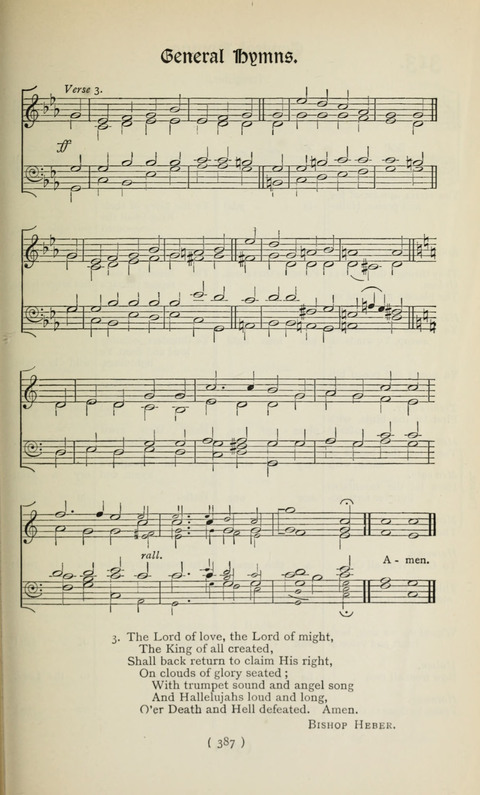 The Westminster Abbey Hymn-Book: compiled under the authority of the dean of Westminster page 387