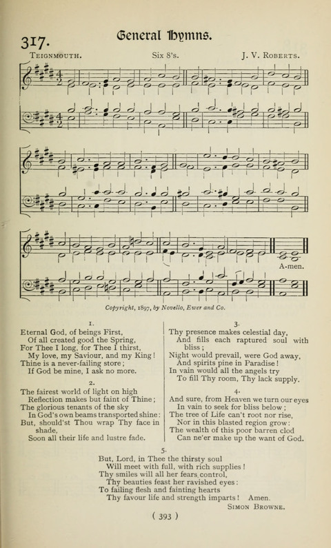 The Westminster Abbey Hymn-Book: compiled under the authority of the dean of Westminster page 393