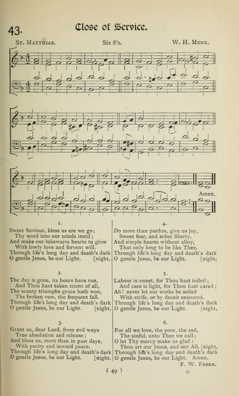 The Westminster Abbey Hymn-Book: compiled under the authority of the dean of Westminster page 49