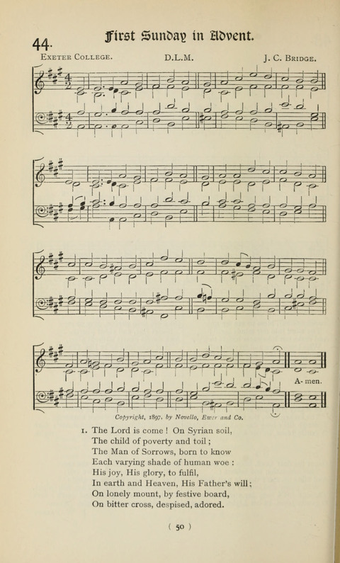 The Westminster Abbey Hymn-Book: compiled under the authority of the dean of Westminster page 50