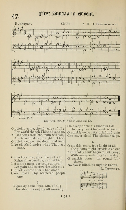 The Westminster Abbey Hymn-Book: compiled under the authority of the dean of Westminster page 54