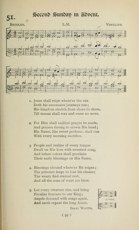 The Westminster Abbey Hymn-Book: compiled under the authority of the dean of Westminster page 59