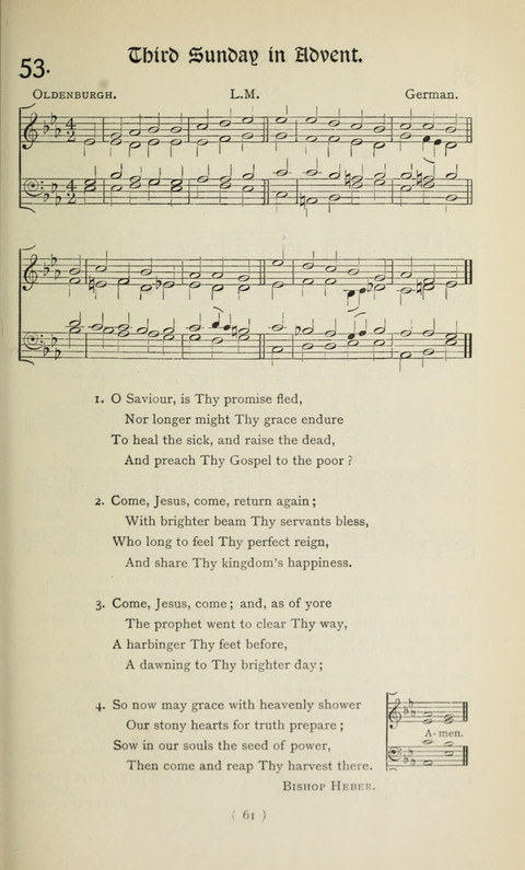 The Westminster Abbey Hymn-Book: compiled under the authority of the dean of Westminster page 61