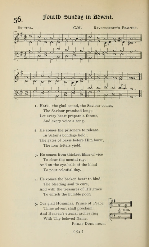 The Westminster Abbey Hymn-Book: compiled under the authority of the dean of Westminster page 64