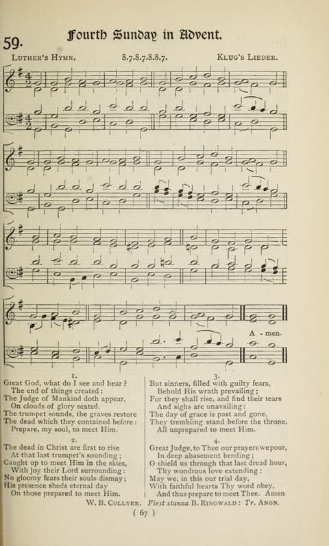 The Westminster Abbey Hymn-Book: compiled under the authority of the dean of Westminster page 67