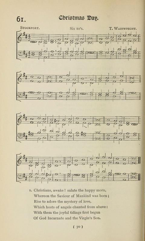 The Westminster Abbey Hymn-Book: compiled under the authority of the dean of Westminster page 70