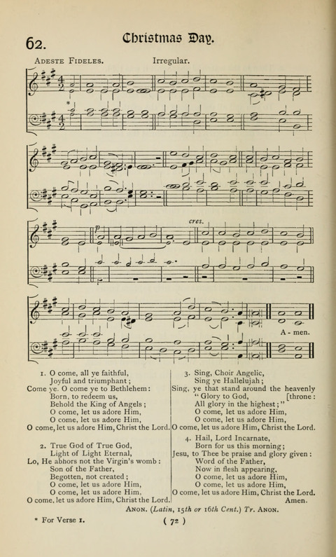 The Westminster Abbey Hymn-Book: compiled under the authority of the dean of Westminster page 72