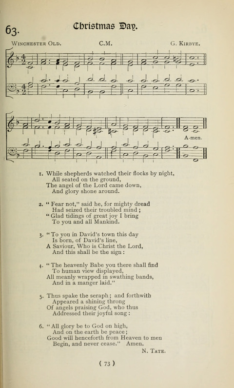 The Westminster Abbey Hymn-Book: compiled under the authority of the dean of Westminster page 73