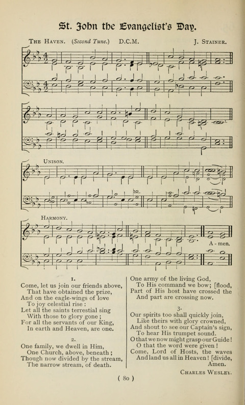 The Westminster Abbey Hymn-Book: compiled under the authority of the dean of Westminster page 80