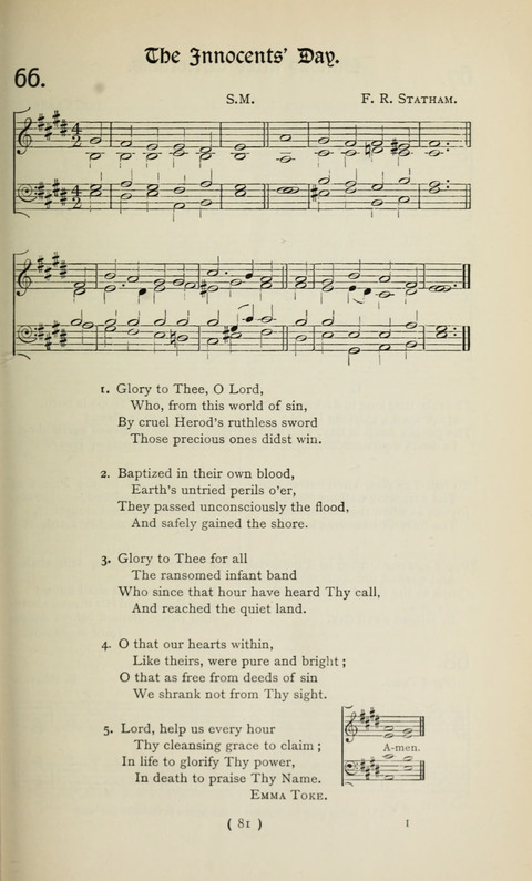 The Westminster Abbey Hymn-Book: compiled under the authority of the dean of Westminster page 81