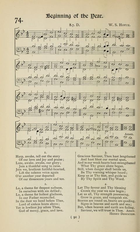 The Westminster Abbey Hymn-Book: compiled under the authority of the dean of Westminster page 92