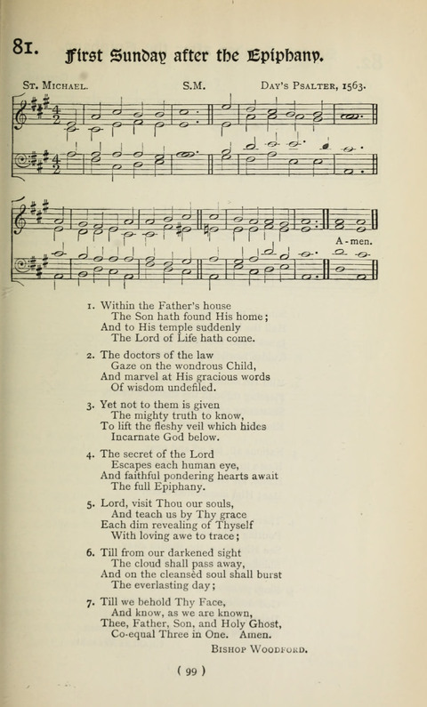The Westminster Abbey Hymn-Book: compiled under the authority of the dean of Westminster page 99