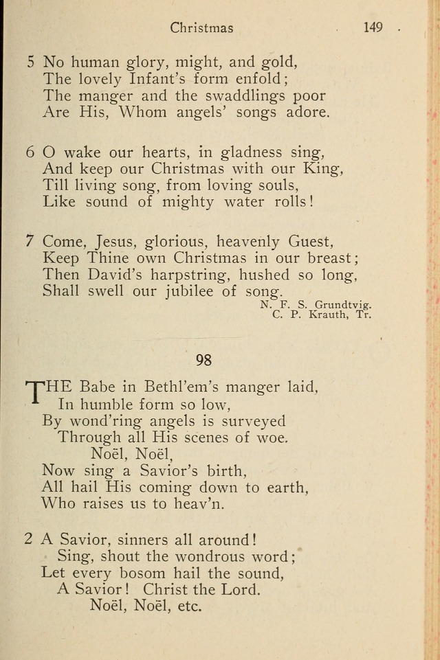 Wartburg Hymnal: for church, school and home page 149