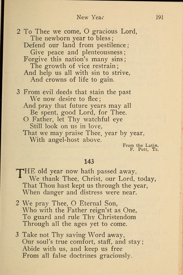Wartburg Hymnal: for church, school and home page 191