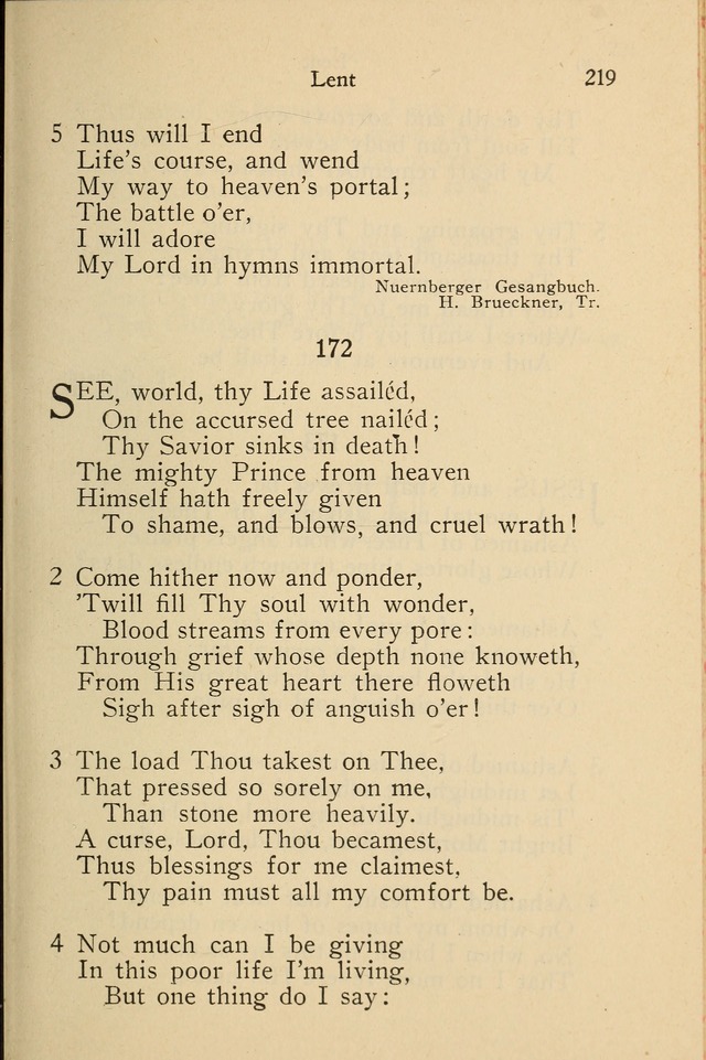 Wartburg Hymnal: for church, school and home page 219
