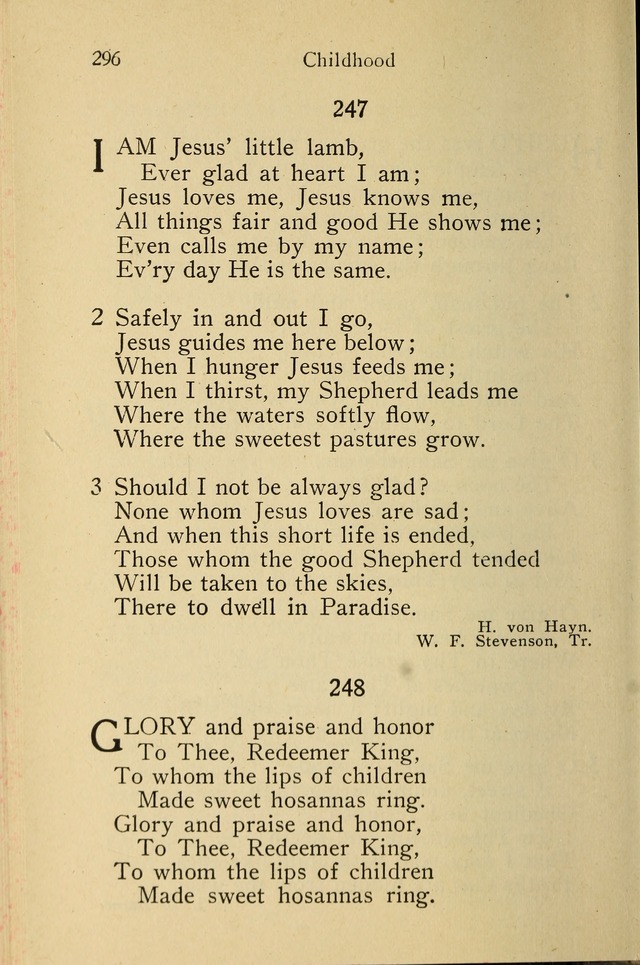 Wartburg Hymnal: for church, school and home page 296