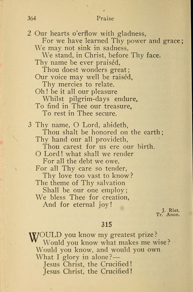 Wartburg Hymnal: for church, school and home page 364