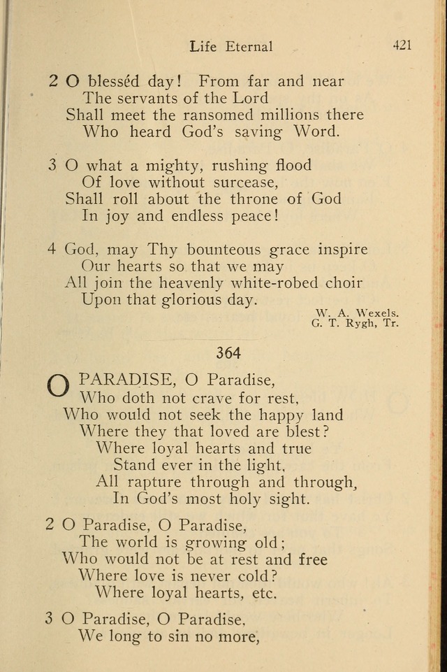 Wartburg Hymnal: for church, school and home page 421