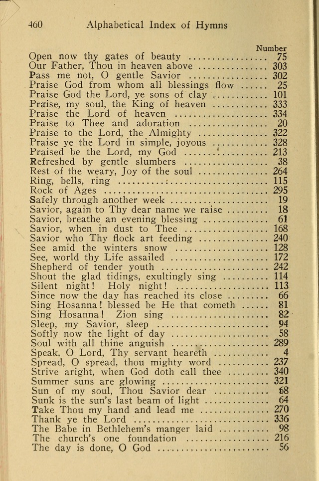 Wartburg Hymnal: for church, school and home page 460