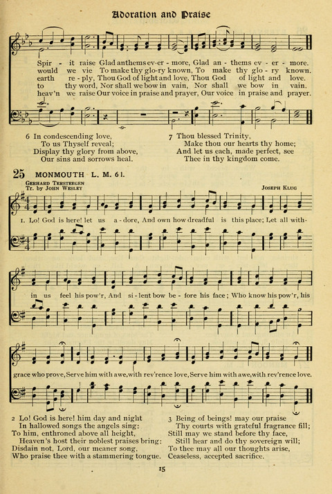 The Wesleyan Methodist Hymnal: Designed for Use in the Wesleyan Methodist Connection (or Church) of America page 15