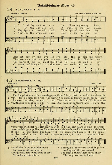 The Wesleyan Methodist Hymnal: Designed for Use in the Wesleyan Methodist Connection (or Church) of America page 289