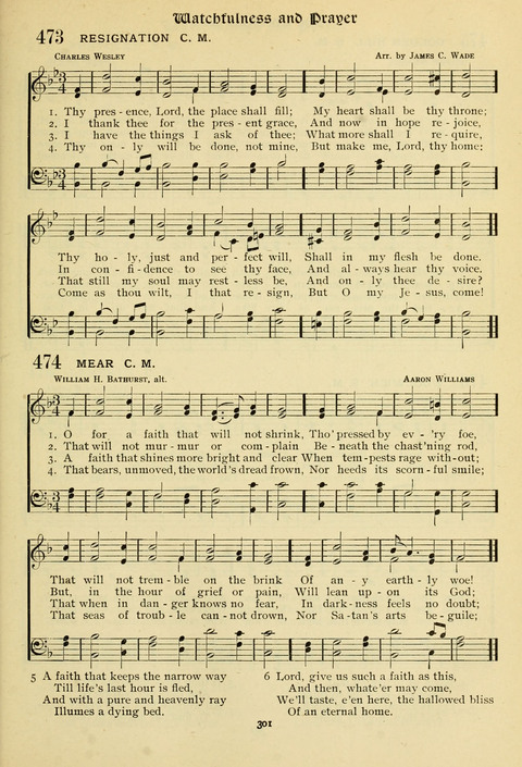The Wesleyan Methodist Hymnal: Designed for Use in the Wesleyan Methodist Connection (or Church) of America page 301