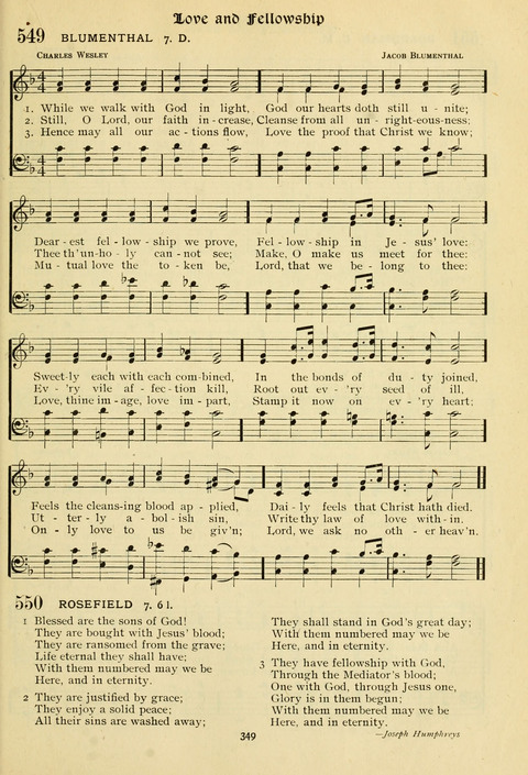 The Wesleyan Methodist Hymnal: Designed for Use in the Wesleyan Methodist Connection (or Church) of America page 349
