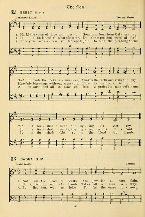 The Wesleyan Methodist Hymnal: Designed for Use in the Wesleyan Methodist Connection (or Church) of America page 52