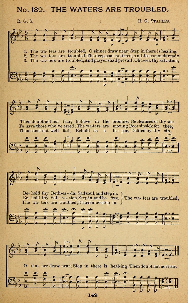 Windows of Heaven: hymns new and old for the church, Sunday school and home used by Rev. H.M. Wharton in evangelistic work page 149
